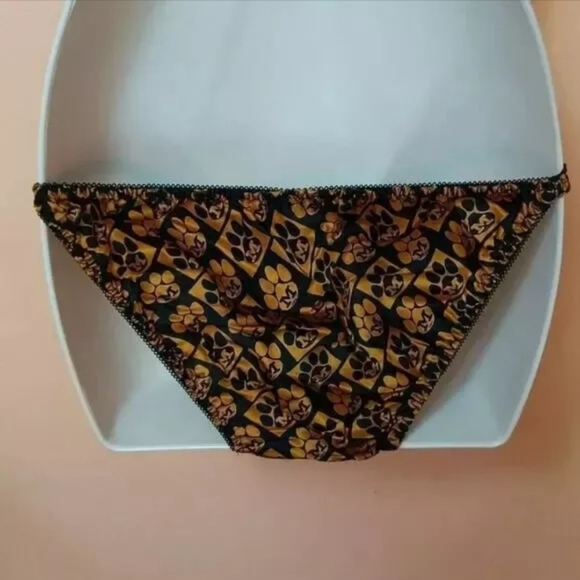 Vintage Merge Left silk string Panties Mizzou tiger paw Univ of Missouri S NWT - Picture 7 of 7